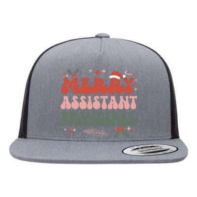 Merry Assistant Principal Christmas Assistant Principals Flat Bill Trucker Hat