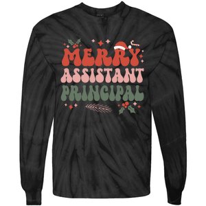 Merry Assistant Principal Christmas Assistant Principals Tie-Dye Long Sleeve Shirt