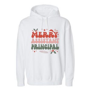 Merry Assistant Principal Christmas Assistant Principals Garment-Dyed Fleece Hoodie