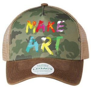 Make Art Painter Artist Teacher Artsy Gift Legacy Tie Dye Trucker Hat