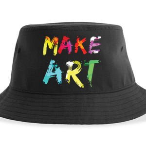 Make Art Painter Artist Teacher Artsy Gift Sustainable Bucket Hat