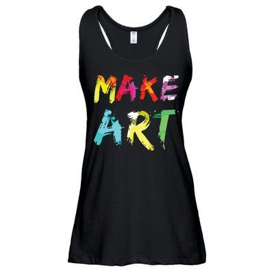 Make Art Painter Artist Teacher Artsy Gift Ladies Essential Flowy Tank