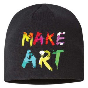 Make Art Painter Artist Teacher Artsy Gift Sustainable Beanie