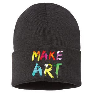 Make Art Painter Artist Teacher Artsy Gift Sustainable Knit Beanie