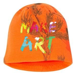 Make Art Painter Artist Teacher Artsy Gift Kati - Camo Knit Beanie