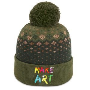 Make Art Painter Artist Teacher Artsy Gift The Baniff Cuffed Pom Beanie