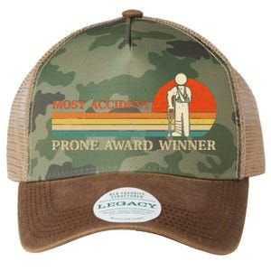 Most Accident Prone Award Winner Funny Get Well Soon Injury Legacy Tie Dye Trucker Hat