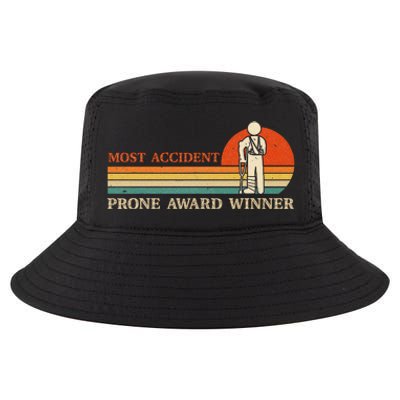 Most Accident Prone Award Winner Funny Get Well Soon Injury Cool Comfort Performance Bucket Hat