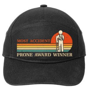 Most Accident Prone Award Winner Funny Get Well Soon Injury 7-Panel Snapback Hat