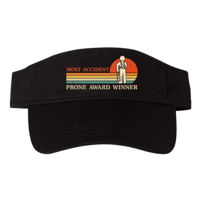 Most Accident Prone Award Winner Funny Get Well Soon Injury Valucap Bio-Washed Visor