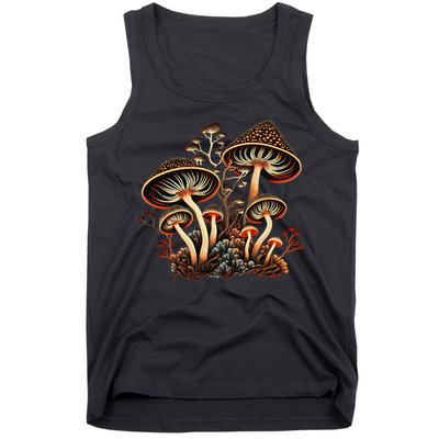 Mushrooms Aliens Psychedelic Magic Cottagecore Fairycore Tank Top