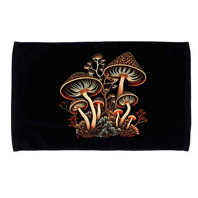 Mushrooms Aliens Psychedelic Magic Cottagecore Fairycore Microfiber Hand Towel