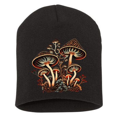 Mushrooms Aliens Psychedelic Magic Cottagecore Fairycore Short Acrylic Beanie