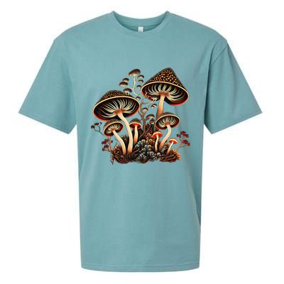 Mushrooms Aliens Psychedelic Magic Cottagecore Fairycore Sueded Cloud Jersey T-Shirt
