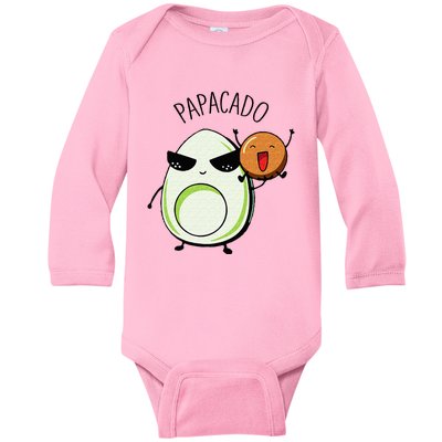 Mamacado And Papacado Couple Matching Pregnancy Announcement Baby Long Sleeve Bodysuit