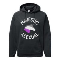 Majestic Asexual Pride Ace Unicorn Lgbtq Pride Stuff Performance Fleece Hoodie