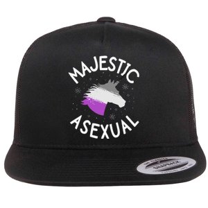 Majestic Asexual Pride Ace Unicorn Lgbtq Pride Stuff Flat Bill Trucker Hat