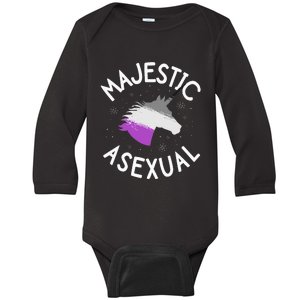 Majestic Asexual Pride Ace Unicorn Lgbtq Pride Stuff Baby Long Sleeve Bodysuit