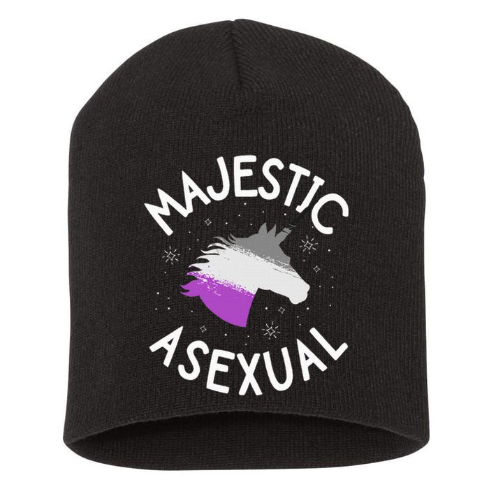 Majestic Asexual Pride Ace Unicorn Lgbtq Pride Stuff Short Acrylic Beanie