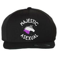 Majestic Asexual Pride Ace Unicorn Lgbtq Pride Stuff Wool Snapback Cap