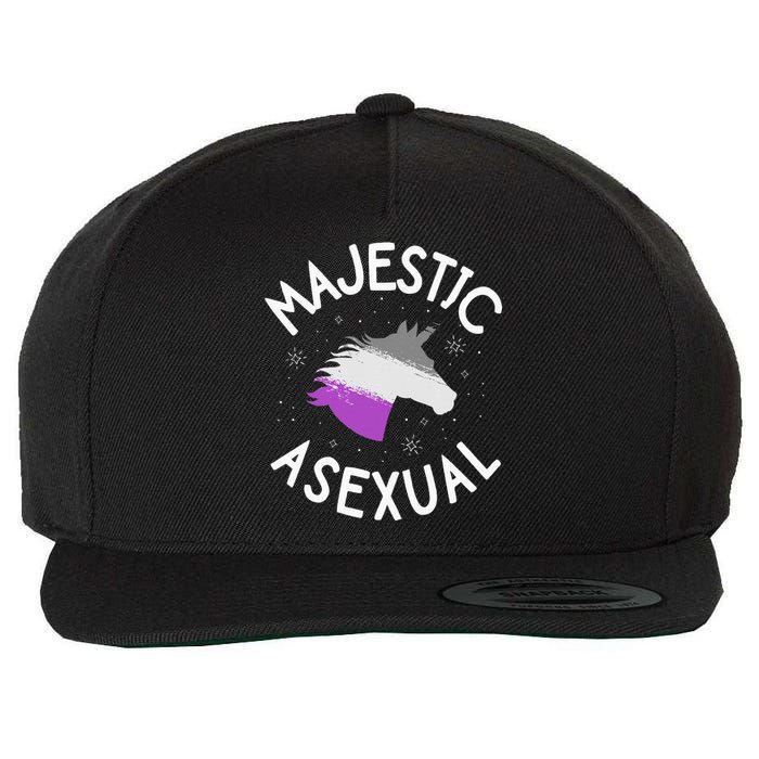 Majestic Asexual Pride Ace Unicorn Lgbtq Pride Stuff Wool Snapback Cap