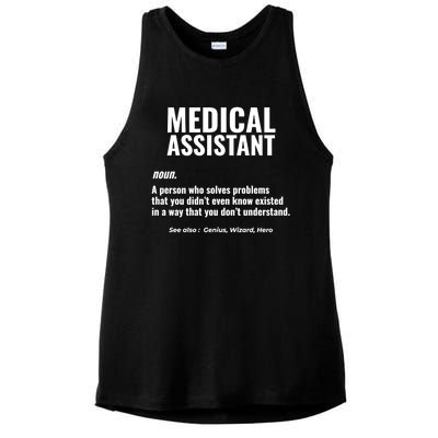 Medical Assistant Problem Solver Health Care Gift Ladies PosiCharge Tri-Blend Wicking Tank