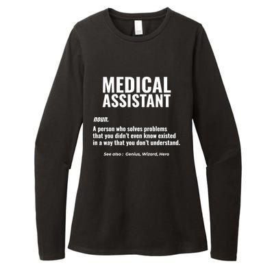 Medical Assistant Problem Solver Health Care Gift Womens CVC Long Sleeve Shirt