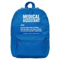 Medical Assistant Problem Solver Health Care Gift 16 in Basic Backpack