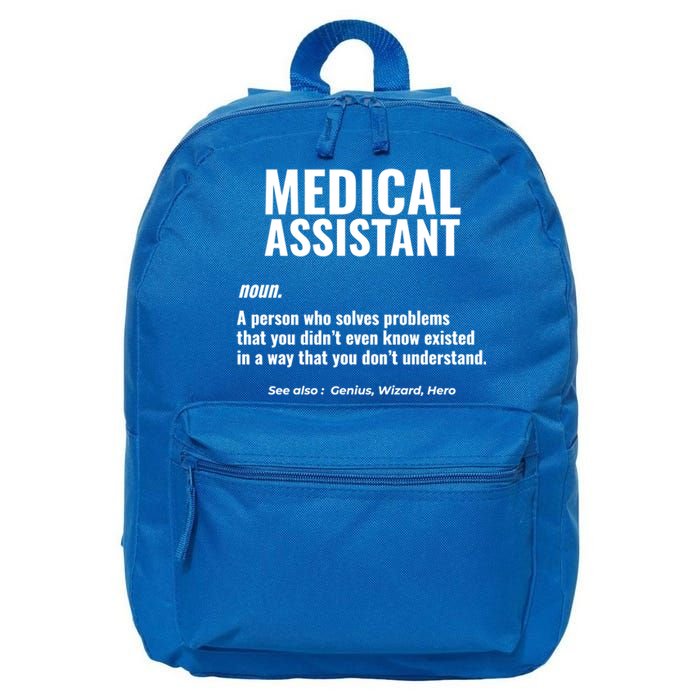 Medical Assistant Problem Solver Health Care Gift 16 in Basic Backpack