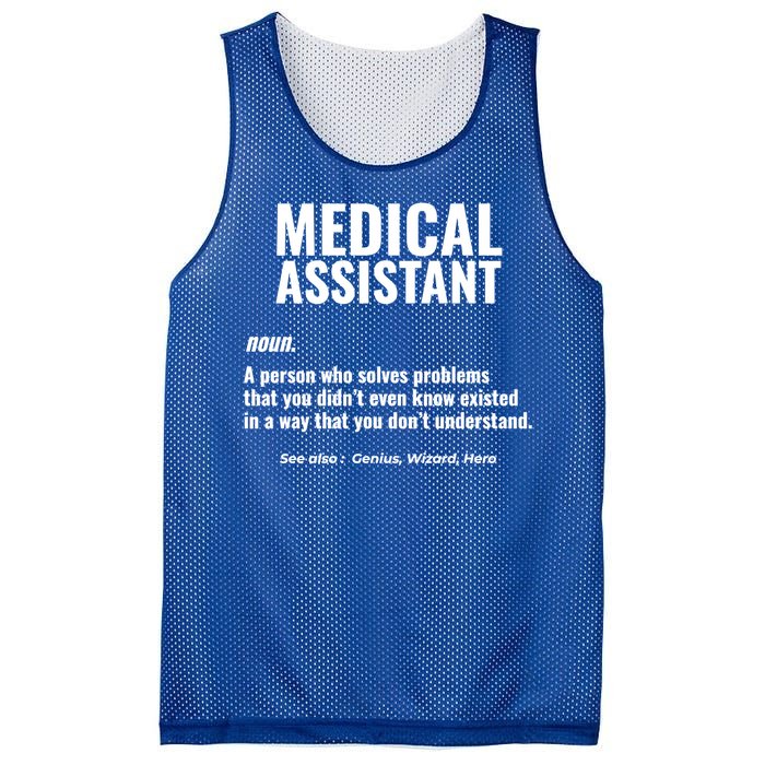 Medical Assistant Problem Solver Health Care Gift Mesh Reversible Basketball Jersey Tank