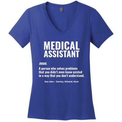 Medical Assistant Problem Solver Health Care Gift Women's V-Neck T-Shirt