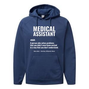 Medical Assistant Problem Solver Health Care Gift Performance Fleece Hoodie