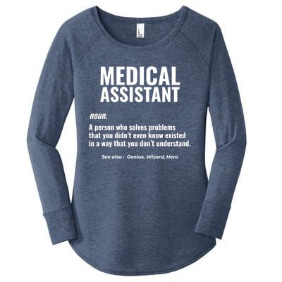 Medical Assistant Problem Solver Health Care Gift Women's Perfect Tri Tunic Long Sleeve Shirt