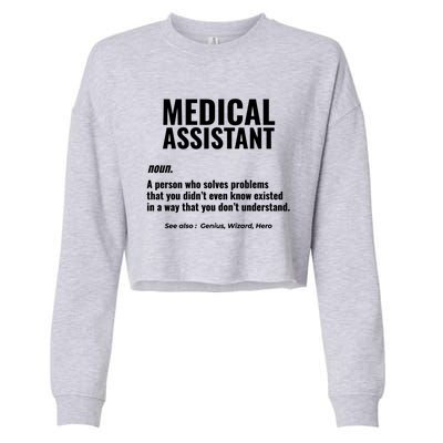 Medical Assistant Problem Solver Health Care Gift Cropped Pullover Crew