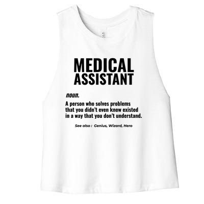 Medical Assistant Problem Solver Health Care Gift Women's Racerback Cropped Tank