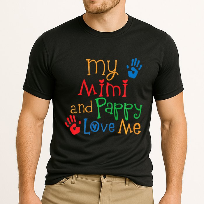 Mimi And Pappy Love Me Grandchild Cooling Performance Crew T-Shirt
