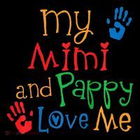 Mimi And Pappy Love Me Grandchild Drawstring Bag