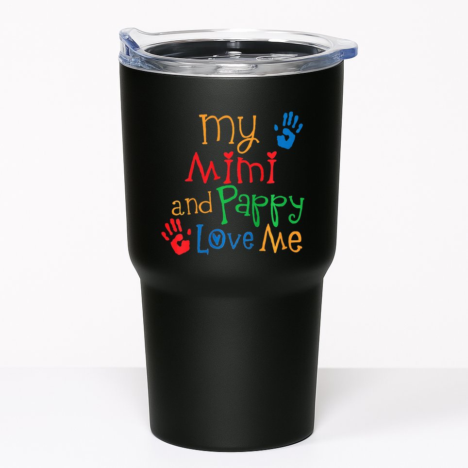 Mimi And Pappy Love Me Grandchild Tumbler
