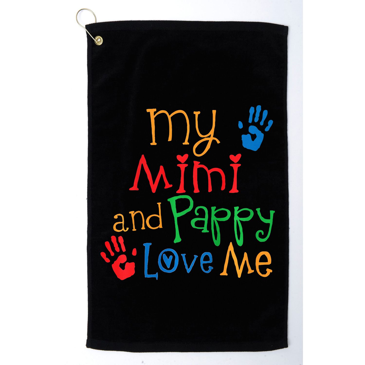 Mimi And Pappy Love Me Grandchild Golf Towel