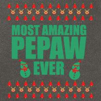 Most Amazing Pepaw Ugly Christmas Cotton Canvas Backpack