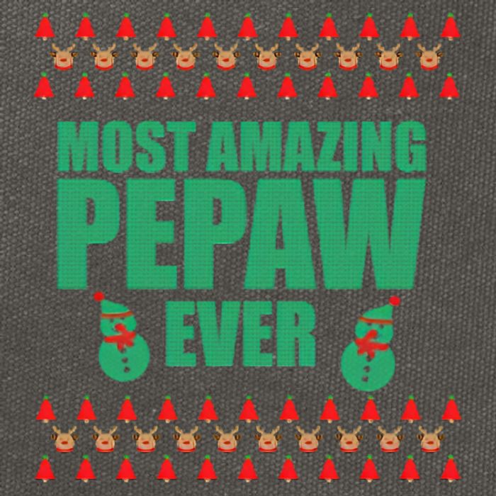 Most Amazing Pepaw Ugly Christmas Cotton Canvas Backpack