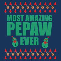 Most Amazing Pepaw Ugly Christmas Button