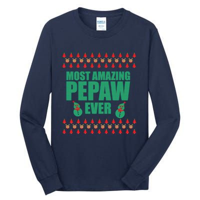 Most Amazing Pepaw Ugly Christmas Tall Long Sleeve T-Shirt