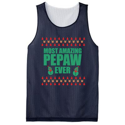 Most Amazing Pepaw Ugly Christmas Mesh Reversible Basketball Jersey Tank