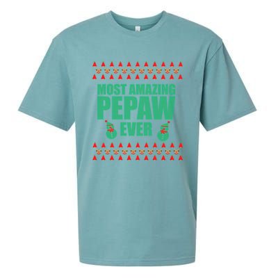 Most Amazing Pepaw Ugly Christmas Sueded Cloud Jersey T-Shirt