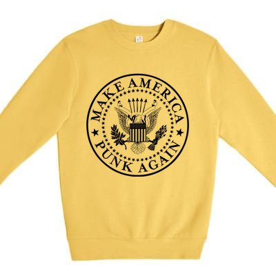 Make America Punk Again Vintage Punk Rock 80s Cool Gift Premium Crewneck Sweatshirt