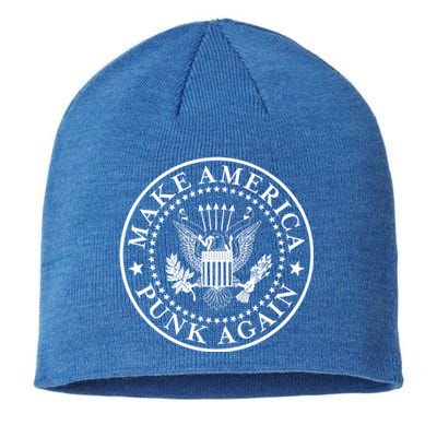 Make America Punk Again Vintage Punk Rock 80s Cool Gift Sustainable Beanie