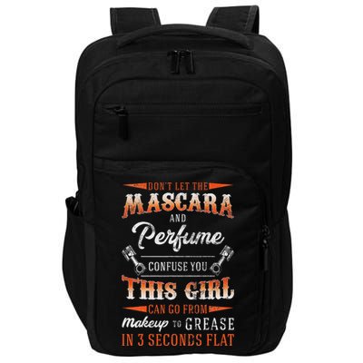 Mascara And Perfume I'm A Female Mechanic Sarcasm Gift Impact Tech Backpack