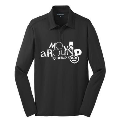 Move Around Podcast Silk Touch Performance Long Sleeve Polo