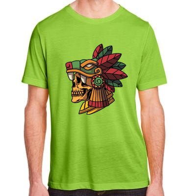 Mayan Ancient Quetzalcoatl Aztec Skull Retro Adult ChromaSoft Performance T-Shirt